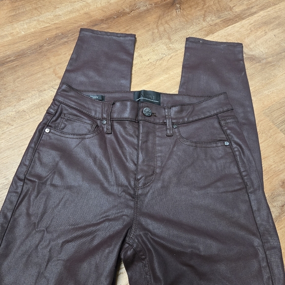 White House Black Market Burgundy Skinny Jeans Size 2 Petite - Picture 6 of 7
